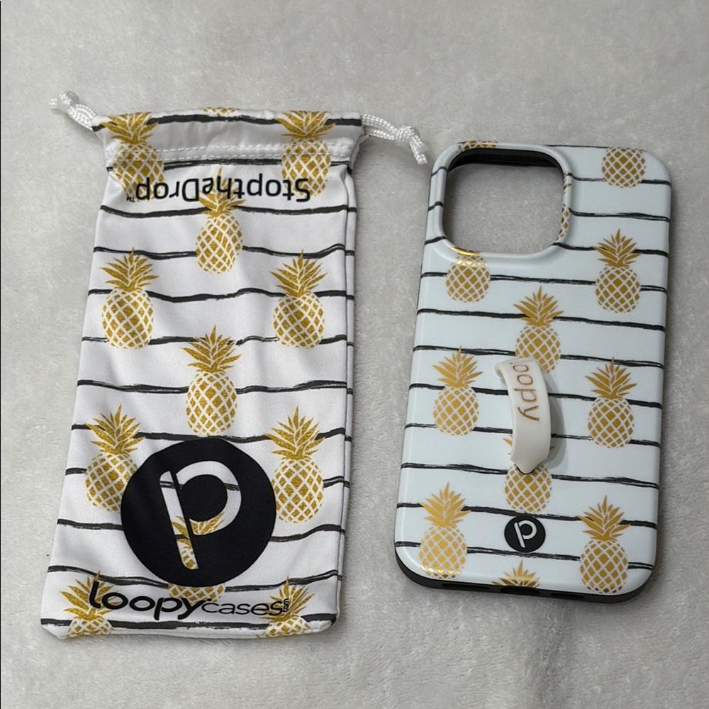 iPhone 14 Pro Max 6.7”Loopy Case Pineapple Phone Case (righty)